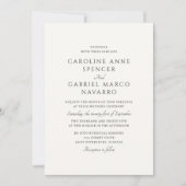 Classic Traditional Formal Wedding Invitation Einladung (Vorderseite)