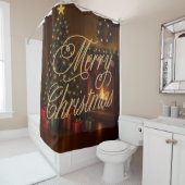 Classic, traditional Merry Christmas  Duschvorhang (Beispiel)