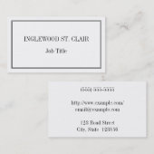 Classic, Traditional, Professional Business Card Visitenkarte (Vorne/Hinten)