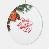 Classic Traditional Red & Green- Elegant Christmas Keramik Ornament (Links)