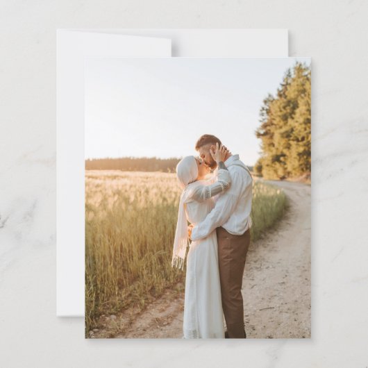 Classic Traditional Typography White Wedding (Rückseite)