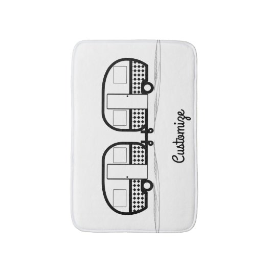 Classic Trailer Caravan Thunder_Cove  Badematte (Vorderseite Vertikal)