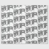 Classic Trailer Caravan Thunder_Cove Geschenkpapier (Flach)