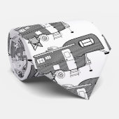 Classic Trailer Caravan Thunder_Cove Krawatte (Gerollt)