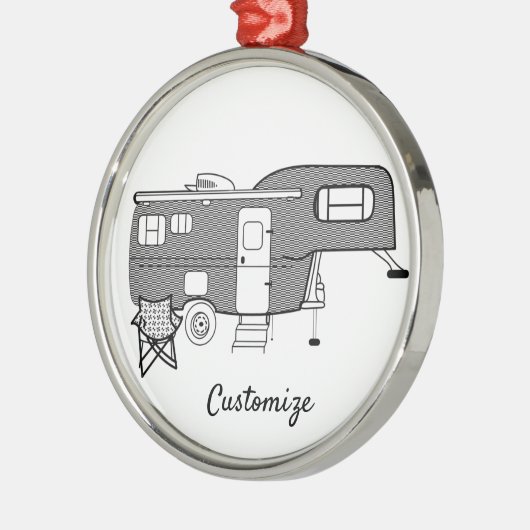 Classic Trailer Caravan Thunder_Cove Ornament Aus Metall (Links)