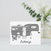 Classic Trailer Caravan Thunder_Cove Postkarte (Stehend Vorderseite)