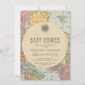 Classic Travel Worl Baby Shower Invitation Einladung (Vorderseite)