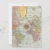 Classic Travel Worl Baby Shower Invitation Einladung (Rückseite)