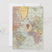 Classic Travel Worl Baby Shower Invitation Einladung (Rückseite)