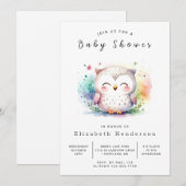 Classic Trees Owl Baby Dusche Einladung (Vorne/Hinten)