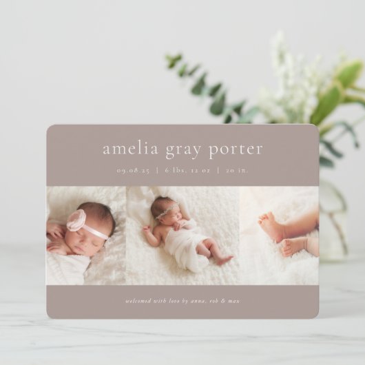 Classic Trio | FotoCollage Ankündigung (Stehend Vorderseite)