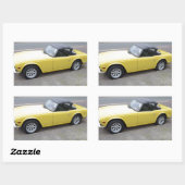 Classic Triumph TR6 Sportscar Rechteckiger Aufkleber (Blatt)