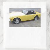 Classic Triumph TR6 Sportscar Rechteckiger Aufkleber (Tasche)