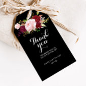 Classic Tropical Black und Burgund Vielen Dank Geschenkanhänger