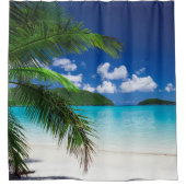 Classic Tropical Island Beach Paradies Duschvorhang (Vorderseite)