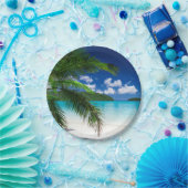 Classic Tropical Island Beach Paradies Pappteller (Party)