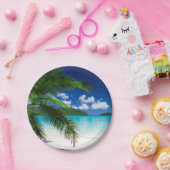 Classic Tropical Island Beach Paradies Pappteller (Party)