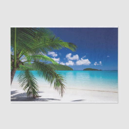 Classic Tropical Island Beach Paradies Seidenpapier (Vorderseite)