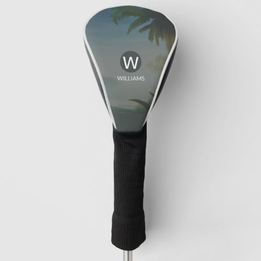 Classic Tropical Personalisiert Golf Headcover (Vorderseite)