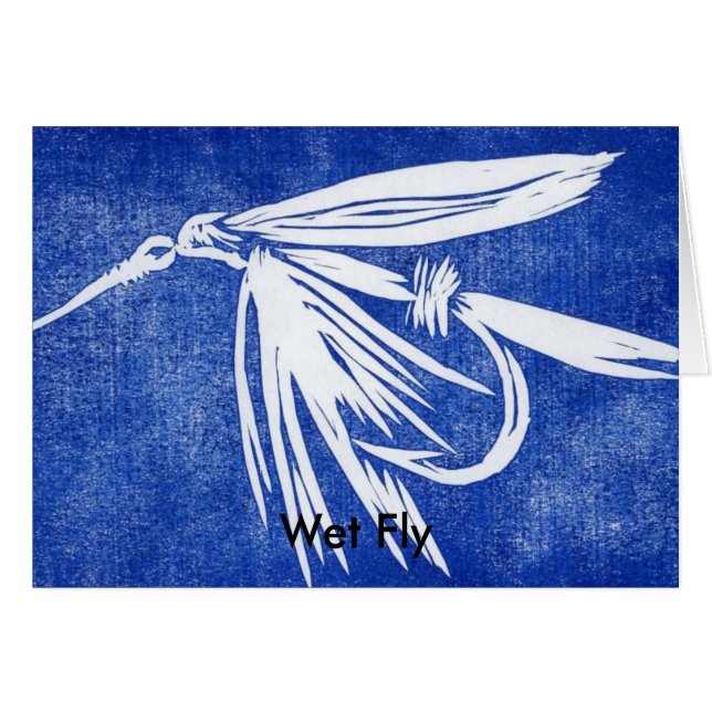 Classic Trout Fly  Card (Vorderseite (Horizontal))