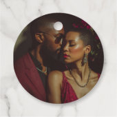 Classic Tulip Aesthetic Countryside Wedding Geschenkanhänger (Rückseite)