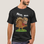 Classic Turkey Cow Moo Moo. Funny Thanksgiving T-Shirt (Vorderseite)