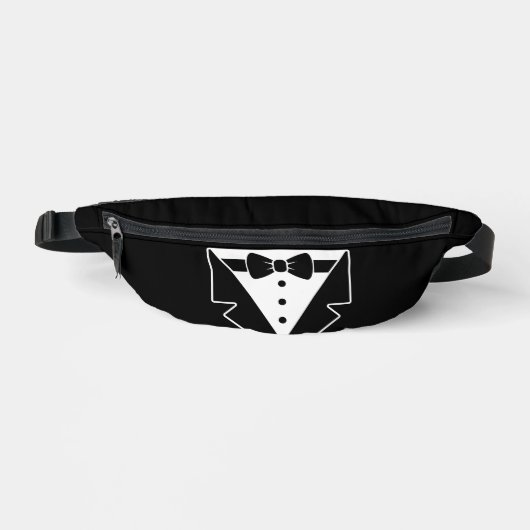Classic Tuxedo Style Fanny Pack - Schwarz & Weiß Bauchtasche (Vorderseite)