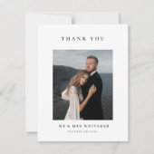 Classic Typografy Wedding Danke Card Einladung (Vorderseite)