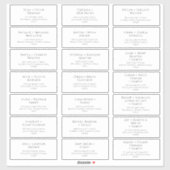 Classic Typografy Wedding Guest Address Labels (Blatt)