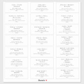 Classic Typografy Wedding Guest Address Labels