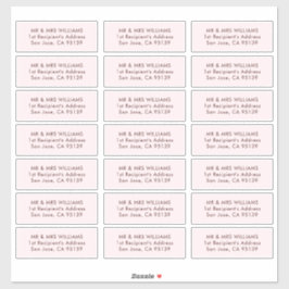 Classic Typografy Wedding Guest Address Labels