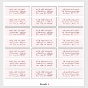 Classic Typografy Wedding Guest Address Labels