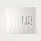 Classic Typography Quote Wedding Wandteppich (Vorderseite (Horizontal))