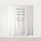 Classic Typography Quote Wedding Wandteppich (Vorderseite)