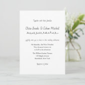 Classic Typography Wedding Invitation Einladung (Stehend Vorderseite)