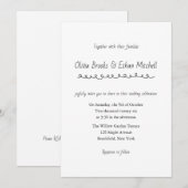 Classic Typography Wedding Invitation Einladung (Vorne/Hinten)