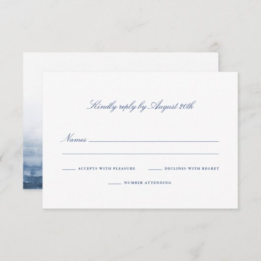 Classic UAWG Response Card - Penobscot Bay Set RSVP Karte (Vorne/Hinten)