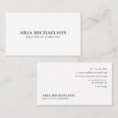 Classic und Minimal Visitenkarte (Vorne/Hinten)