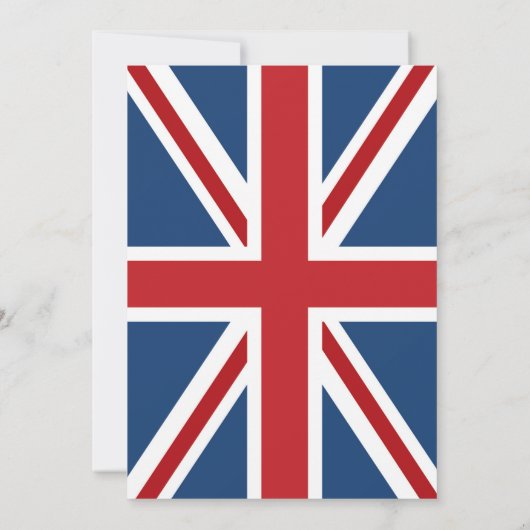Classic Union Jack Flag Birthday Einladung (Rückseite)