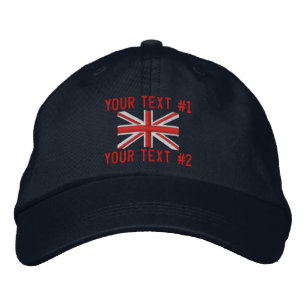 Classic Union Jack Flag England Swag Embroidery Bestickte Baseballkappe
