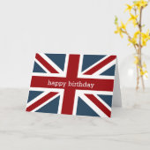 Classic Union Jack Flag Happy Birthday 2 Karte (Gelbe Blume)