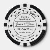 Classic Unique Wedding Save The Date Photo Pokerchips (Vorderseite)