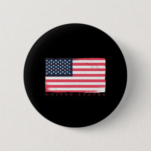 Classic USA Flag Design Button