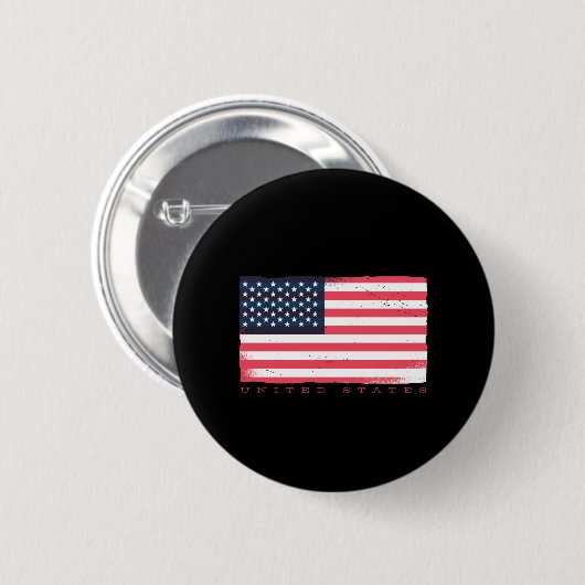 Classic USA Flag Design Button (Vorne & Hinten)