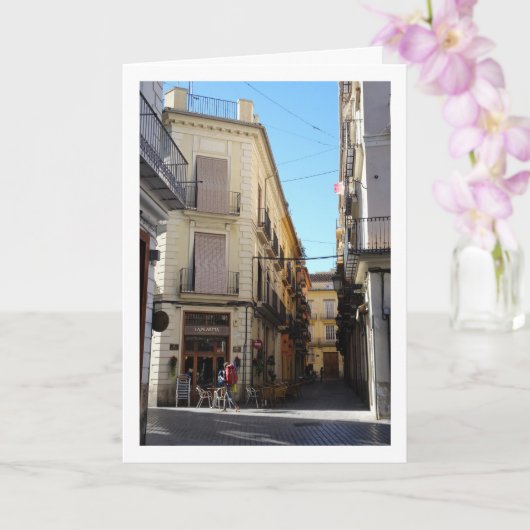 Classic Valencian Street, Spanien Karte (Orchidee)