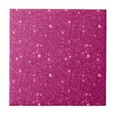 Classic Valentine Trendy Pink Glitter Style Fliese (Vorderseite)
