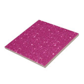 Classic Valentine Trendy Pink Glitter Style Fliese (Seite)