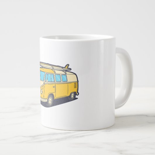 Classic Van Beach Trip Jumbo-Tasse (Vorderseite Rechts)