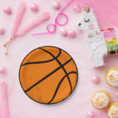 Classic Varsity Basketball Hoops Game Day Style Pappteller (Party)