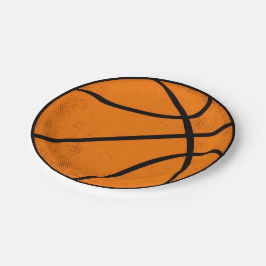 Classic Varsity Basketball Hoops Game Day Style Pappteller (Schrägansicht)